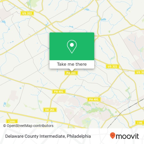 Mapa de Delaware County Intermediate