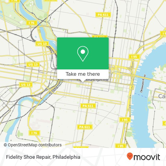 Fidelity Shoe Repair map