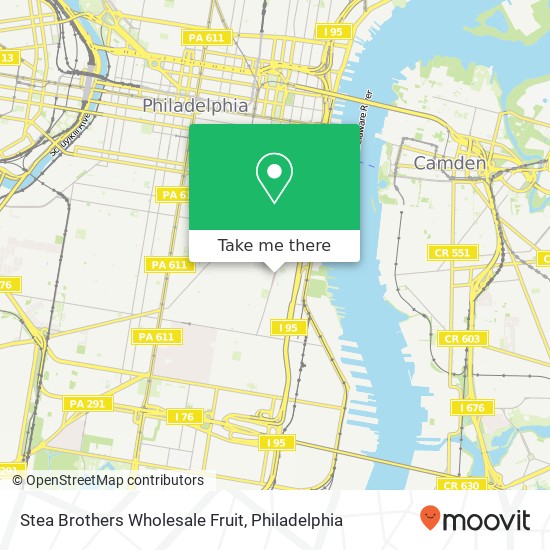 Stea Brothers Wholesale Fruit map