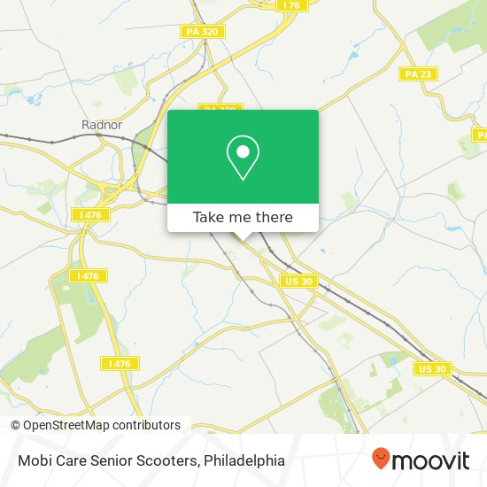 Mapa de Mobi Care Senior Scooters