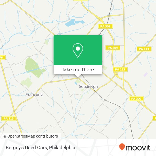 Bergey's Used Cars map