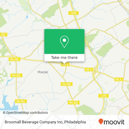 Broomall Beverage Company Inc map