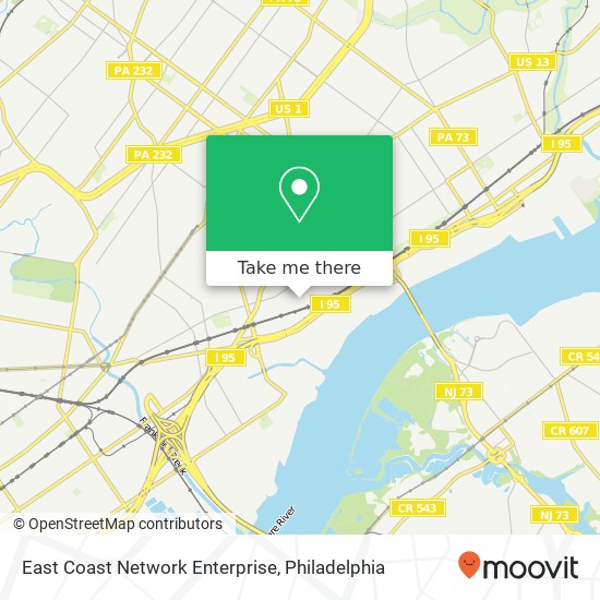 East Coast Network Enterprise map