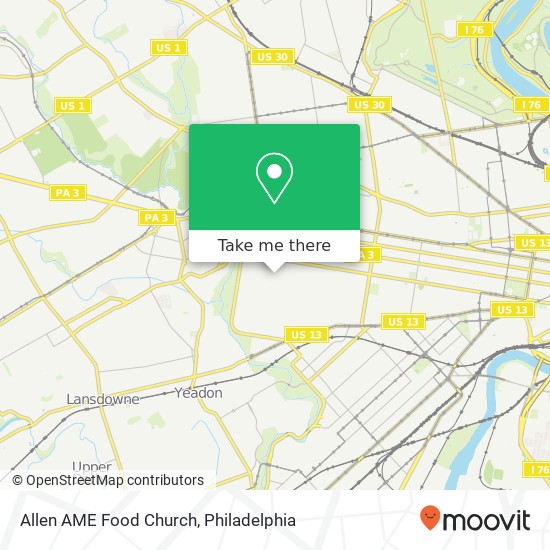 Allen AME Food Church map