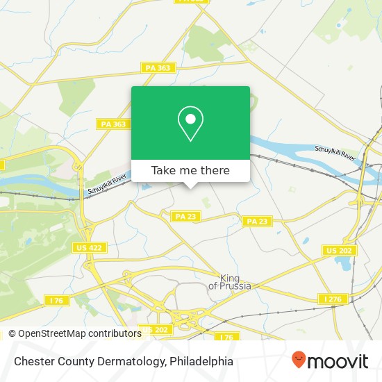 Mapa de Chester County Dermatology