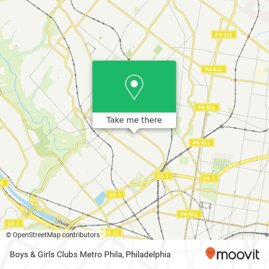Mapa de Boys & Girls Clubs Metro Phila