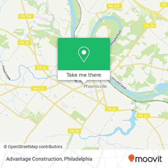 Advantage Construction map