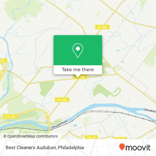 Best Cleaners Audubon map