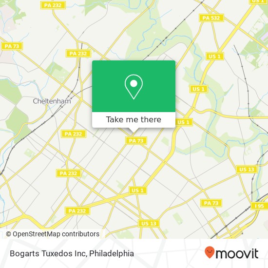 Bogarts Tuxedos Inc map