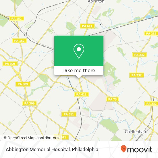 Abbington Memorial Hospital map