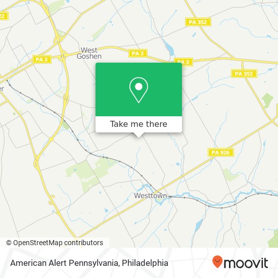 Mapa de American Alert Pennsylvania