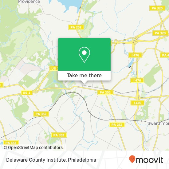 Mapa de Delaware County Institute