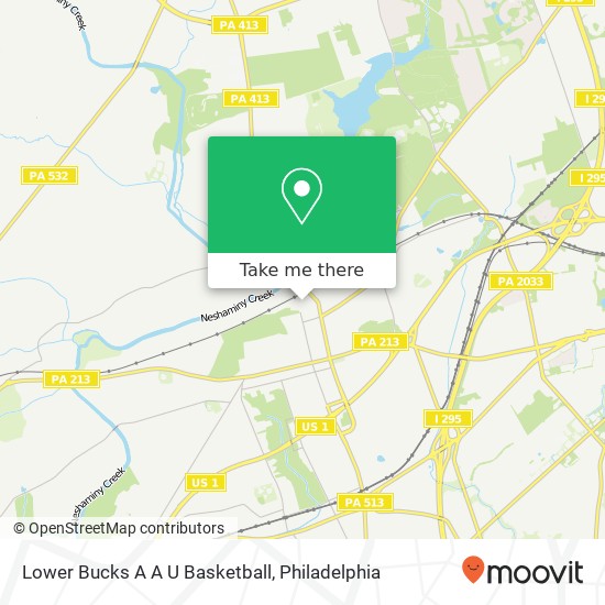 Mapa de Lower Bucks A A U Basketball