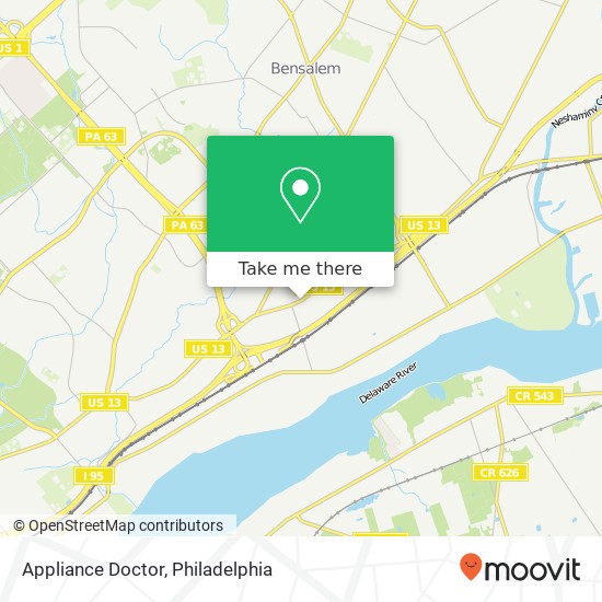 Appliance Doctor map