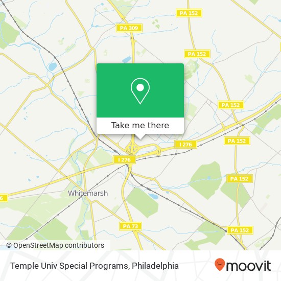 Temple Univ Special Programs map