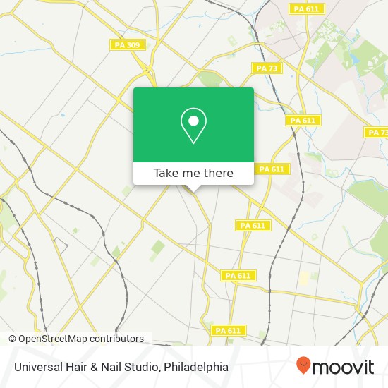 Mapa de Universal Hair & Nail Studio