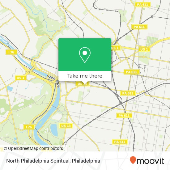 Mapa de North Philadelphia Spiritual