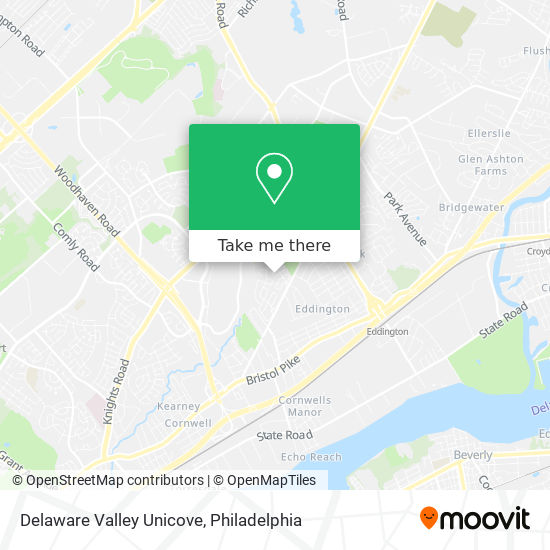 Delaware Valley Unicove map