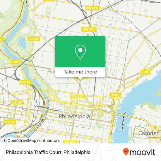 Mapa de Philadelphia Traffic Court