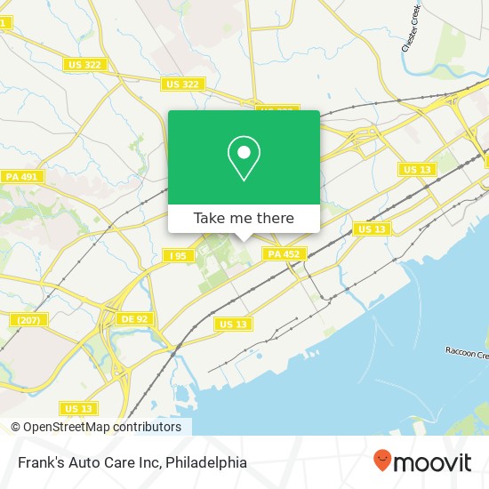 Frank's Auto Care Inc map