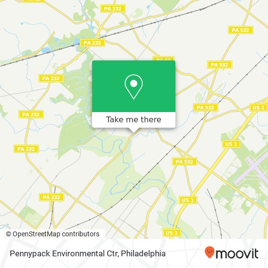 Pennypack Environmental Ctr map