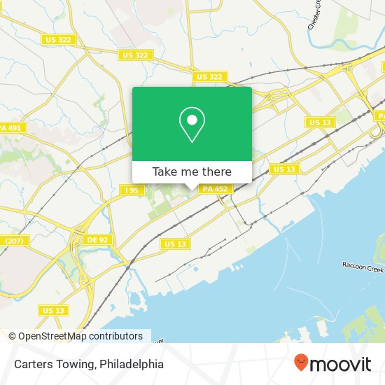 Carters Towing map