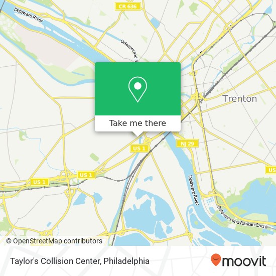 Mapa de Taylor's Collision Center