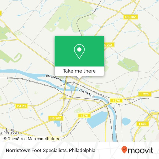 Mapa de Norristown Foot Specialists