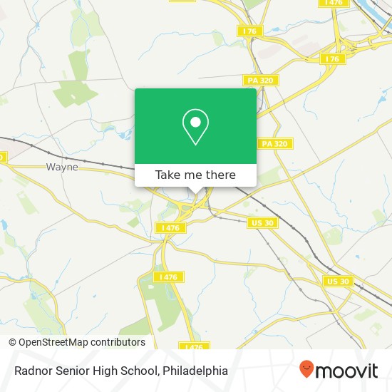 Radnor Senior High School map