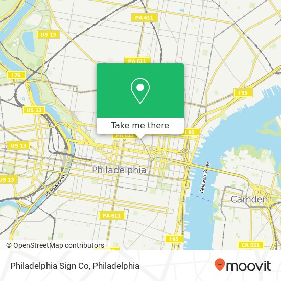 Mapa de Philadelphia Sign Co