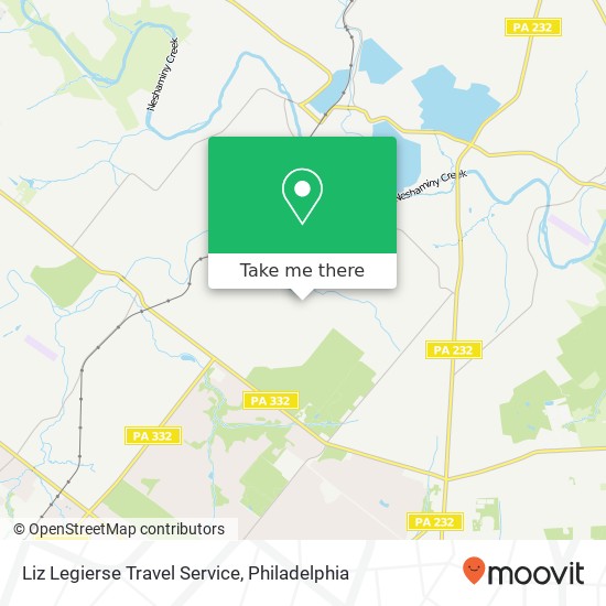Liz Legierse Travel Service map