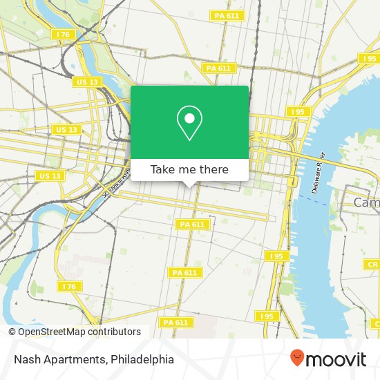 Mapa de Nash Apartments