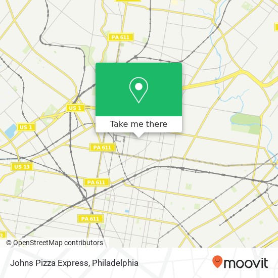 Mapa de Johns Pizza Express