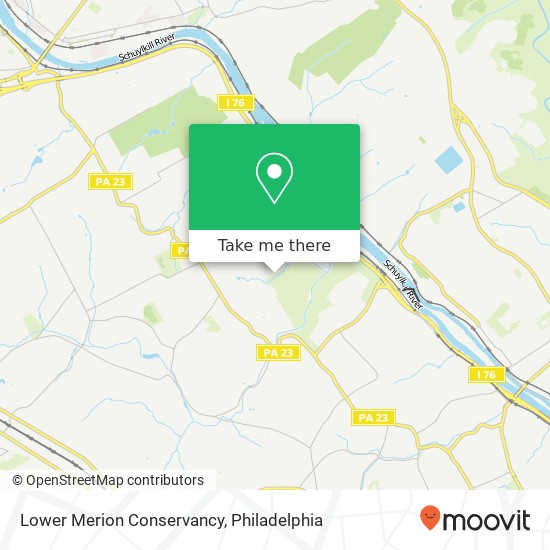 Mapa de Lower Merion Conservancy