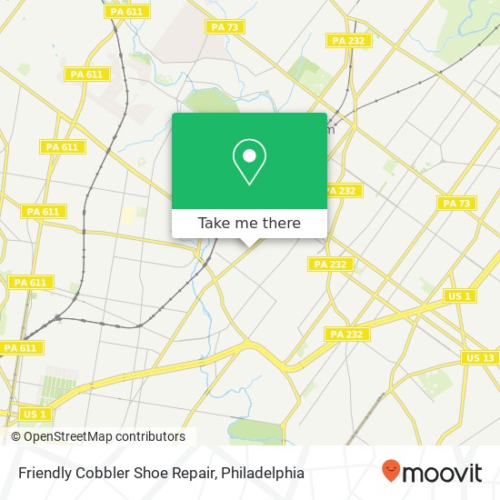 Friendly Cobbler Shoe Repair map