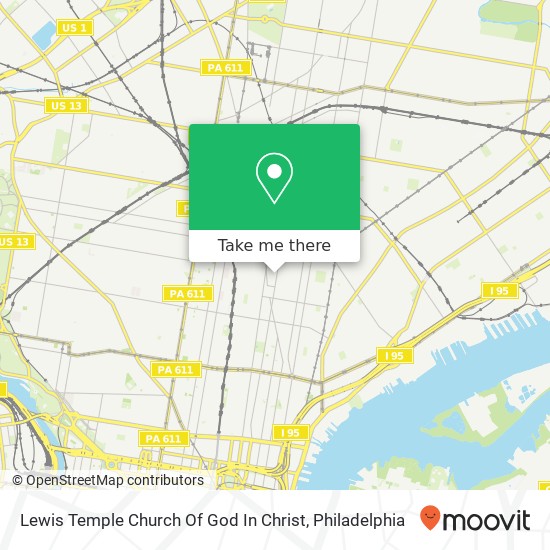 Lewis Temple Church Of God In Christ map