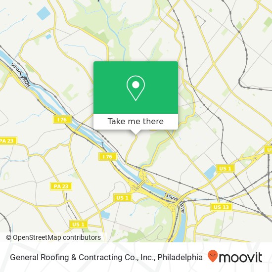 Mapa de General Roofing & Contracting Co., Inc.