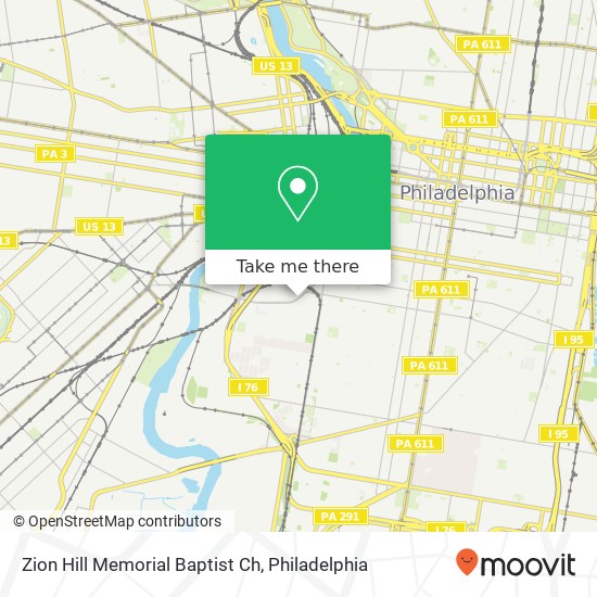 Mapa de Zion Hill Memorial Baptist Ch