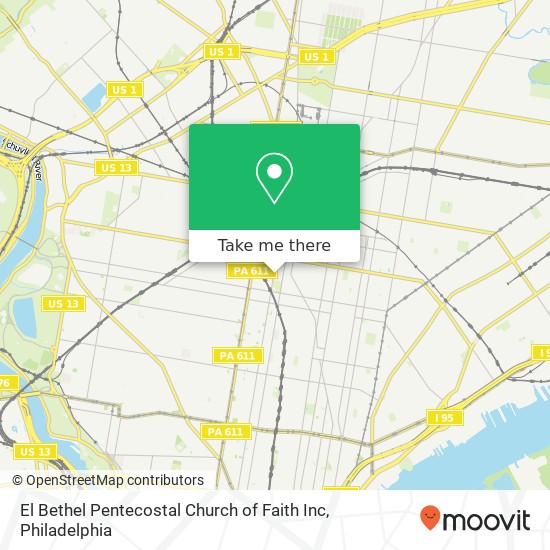 Mapa de El Bethel Pentecostal Church of Faith Inc