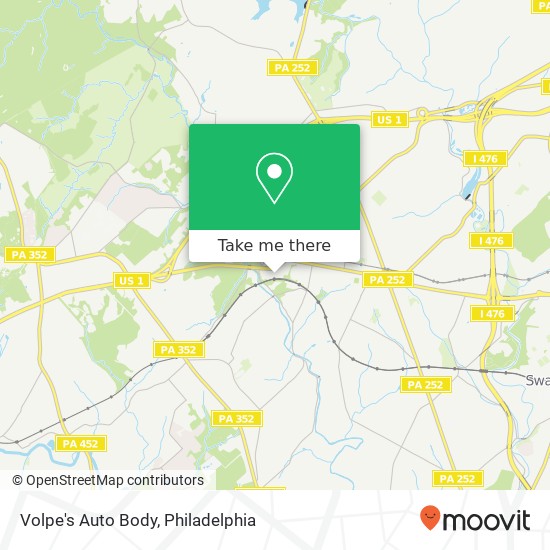 Mapa de Volpe's Auto Body