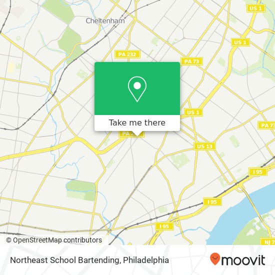 Mapa de Northeast School Bartending