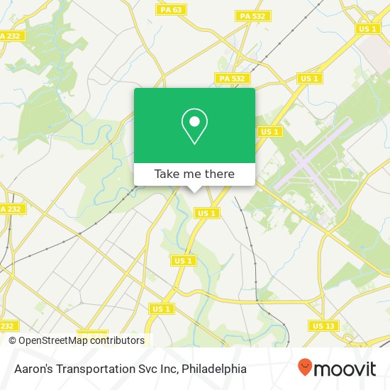 Aaron's Transportation Svc Inc map