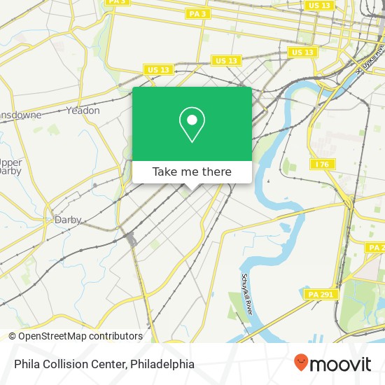 Mapa de Phila Collision Center