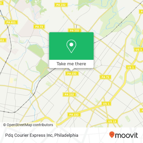 Mapa de Pdq Courier Express Inc