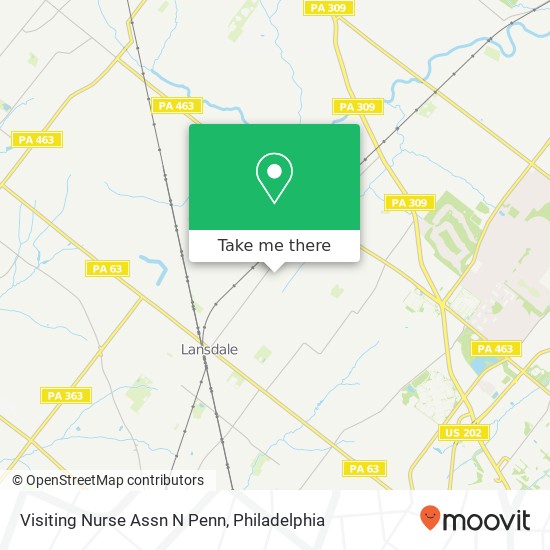 Mapa de Visiting Nurse Assn N Penn