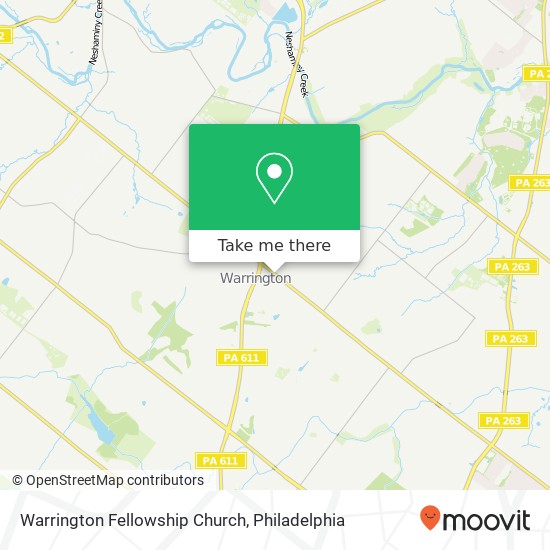 Warrington Fellowship Church map