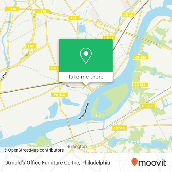 Arnold's Office Furniture Co Inc map