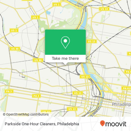 Parkside One-Hour Cleaners map