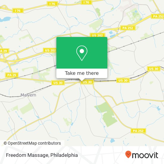 Freedom Massage map