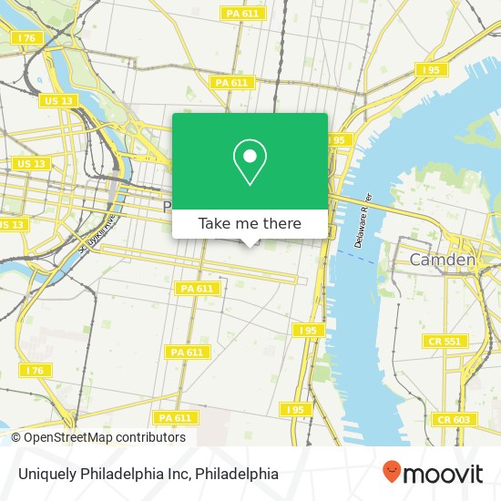 Uniquely Philadelphia Inc map